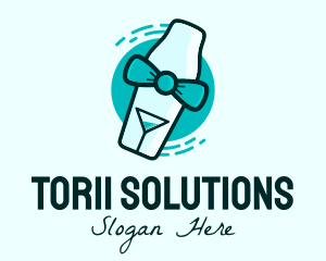 Bow Tie Cocktail Shaker logo design