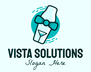 Bow Tie Cocktail Shaker logo design