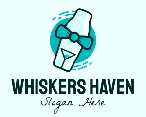 Bow Tie Cocktail Shaker logo design