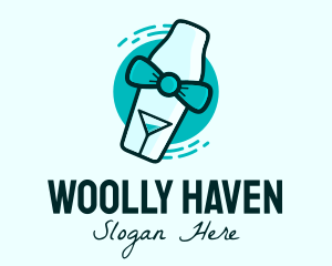 Bow Tie Cocktail Shaker logo design