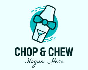 Bow Tie Cocktail Shaker logo design