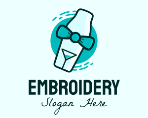 Bow Tie Cocktail Shaker logo design