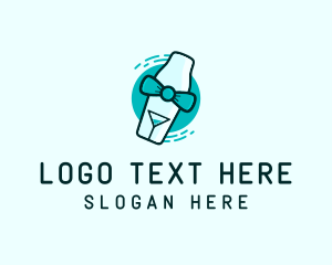 Bow Tie Cocktail Shaker logo design