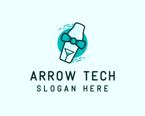 Bow Tie Cocktail Shaker logo design