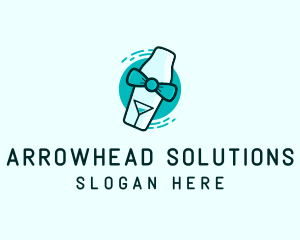 Bow Tie Cocktail Shaker logo design