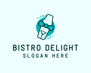 Bow Tie Cocktail Shaker logo design