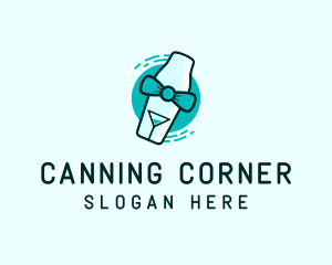 Bow Tie Cocktail Shaker logo design