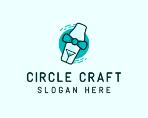 Bow Tie Cocktail Shaker logo design