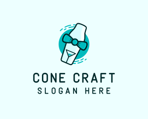 Bow Tie Cocktail Shaker logo design