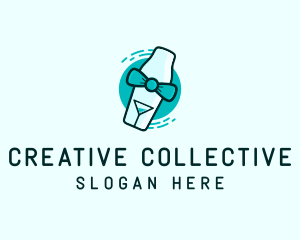 Bow Tie Cocktail Shaker logo design