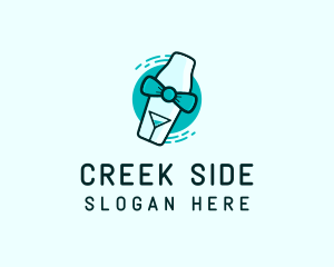 Bow Tie Cocktail Shaker logo design