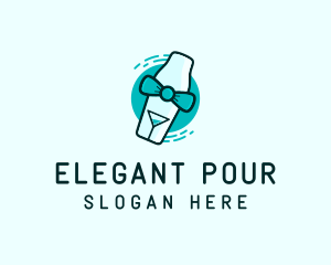 Bow Tie Cocktail Shaker logo design