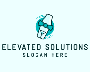 Bow Tie Cocktail Shaker logo design