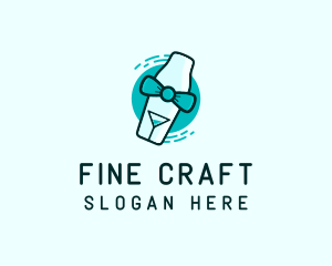 Bow Tie Cocktail Shaker logo design