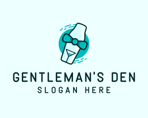 Bow Tie Cocktail Shaker logo design