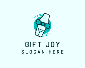 Bow Tie Cocktail Shaker logo design