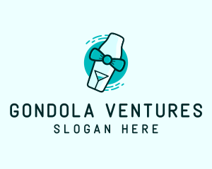 Bow Tie Cocktail Shaker logo design