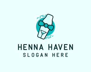 Bow Tie Cocktail Shaker logo design