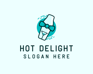 Bow Tie Cocktail Shaker logo design