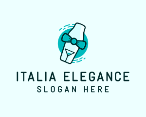 Bow Tie Cocktail Shaker logo design