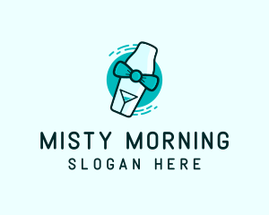 Bow Tie Cocktail Shaker logo design