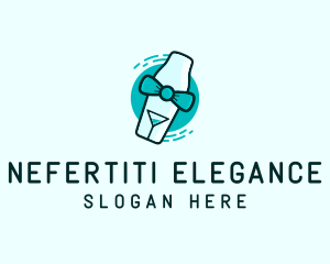 Bow Tie Cocktail Shaker logo design