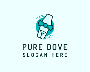 Bow Tie Cocktail Shaker logo design