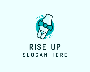 Bow Tie Cocktail Shaker logo design