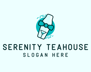 Bow Tie Cocktail Shaker logo design