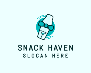 Bow Tie Cocktail Shaker logo design