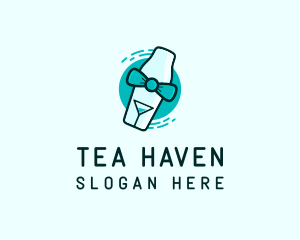 Bow Tie Cocktail Shaker logo design