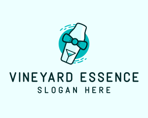 Bow Tie Cocktail Shaker logo design