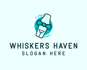 Bow Tie Cocktail Shaker logo design