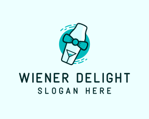 Bow Tie Cocktail Shaker logo design