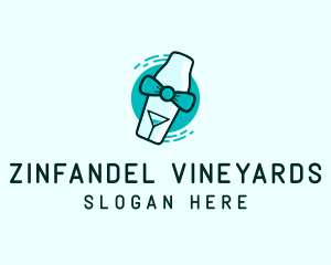 Bow Tie Cocktail Shaker logo design