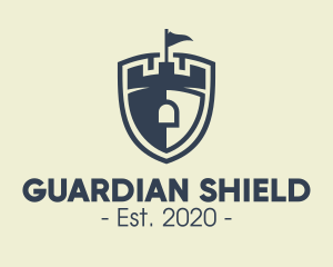 Shield - Medieval Castle Shield logo design