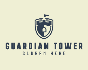 Medieval Castle Shield logo design