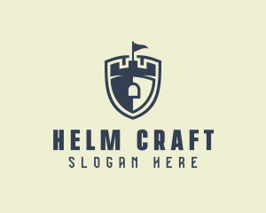 Medieval Castle Shield logo design