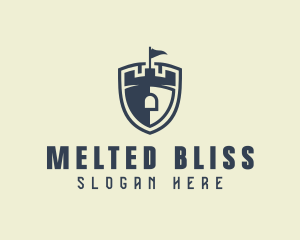 Medieval Castle Shield logo design