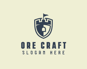 Medieval Castle Shield logo design