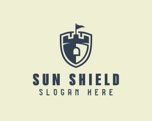 Medieval Castle Shield logo design