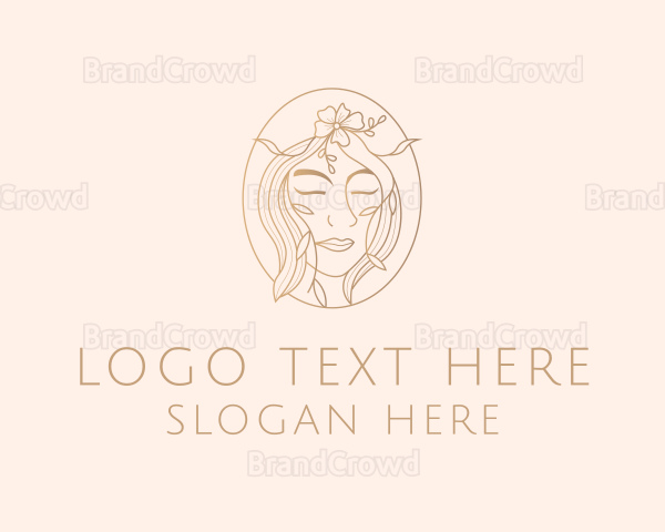 Beauty Floral Hair Logo