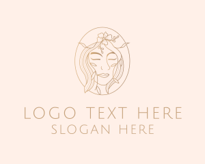 Beauty Floral Hair Logo