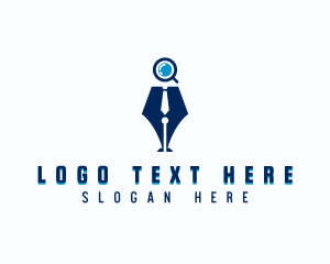 Fountain Pen - Job Recruitment Employee logo design