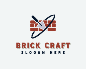 Brickwork - Trowel Bricklaying Mason logo design