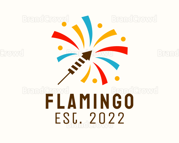 Colorful Firework Festival Logo