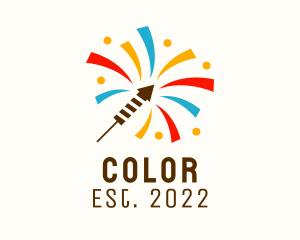 Colorful Firework Festival  logo design