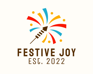 Colorful Firework Festival  logo design