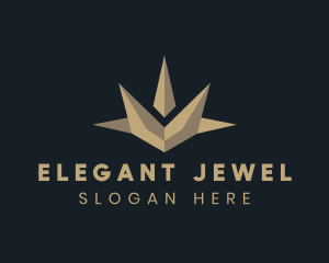 Golden Deluxe Crown Jewel logo design