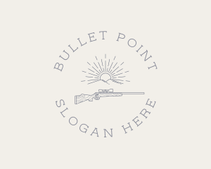 Gun - Hunting Weapon Gun logo design